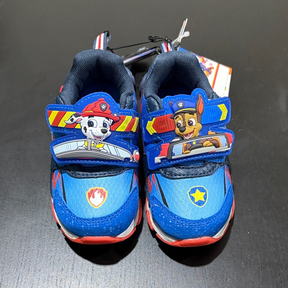Paw Patrol toddler size 5 Light Up Sneakers - Blue and Red! NWT never worn
